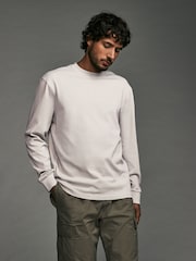 Black/Green/Grey Relaxed Fit Long Sleeve Heavyweight 100% Cotton T-Shirts 3 Pack - Image 3 of 11