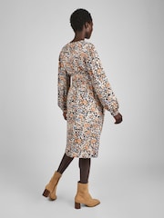JoJo Maman Bébé Black Floral Blouson Sleeve V-Neck Maternity Mini Dress - Image 2 of 5