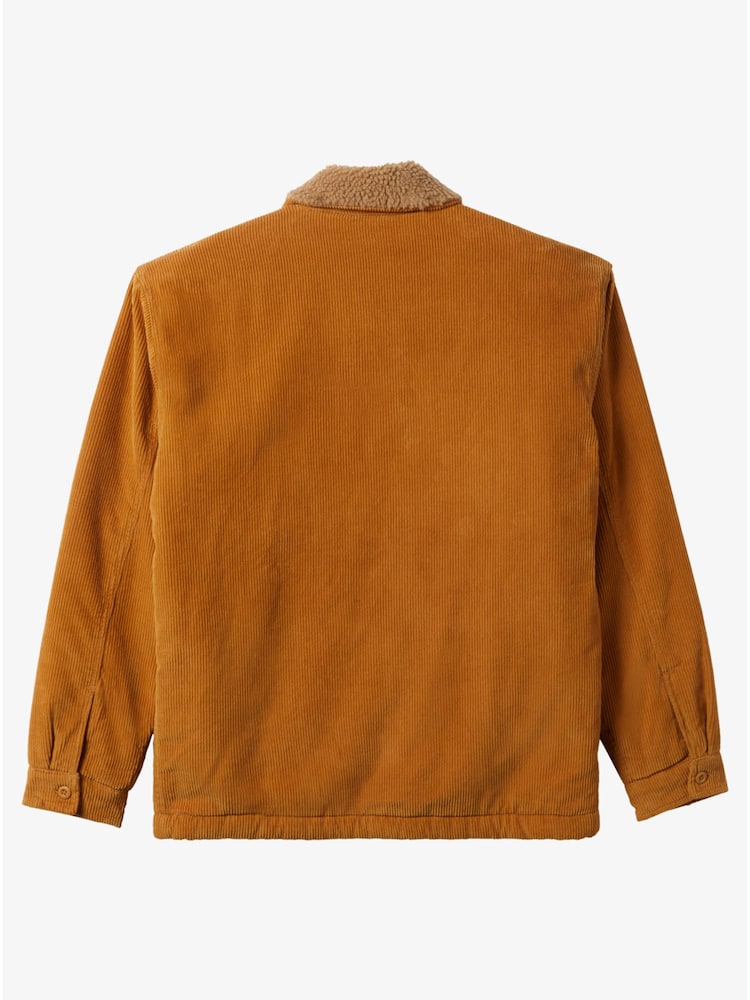 Quiksilver Brown 100% Organic Cotton DNA Cord Sherpa Harrington Jacket - Image 7 of 7