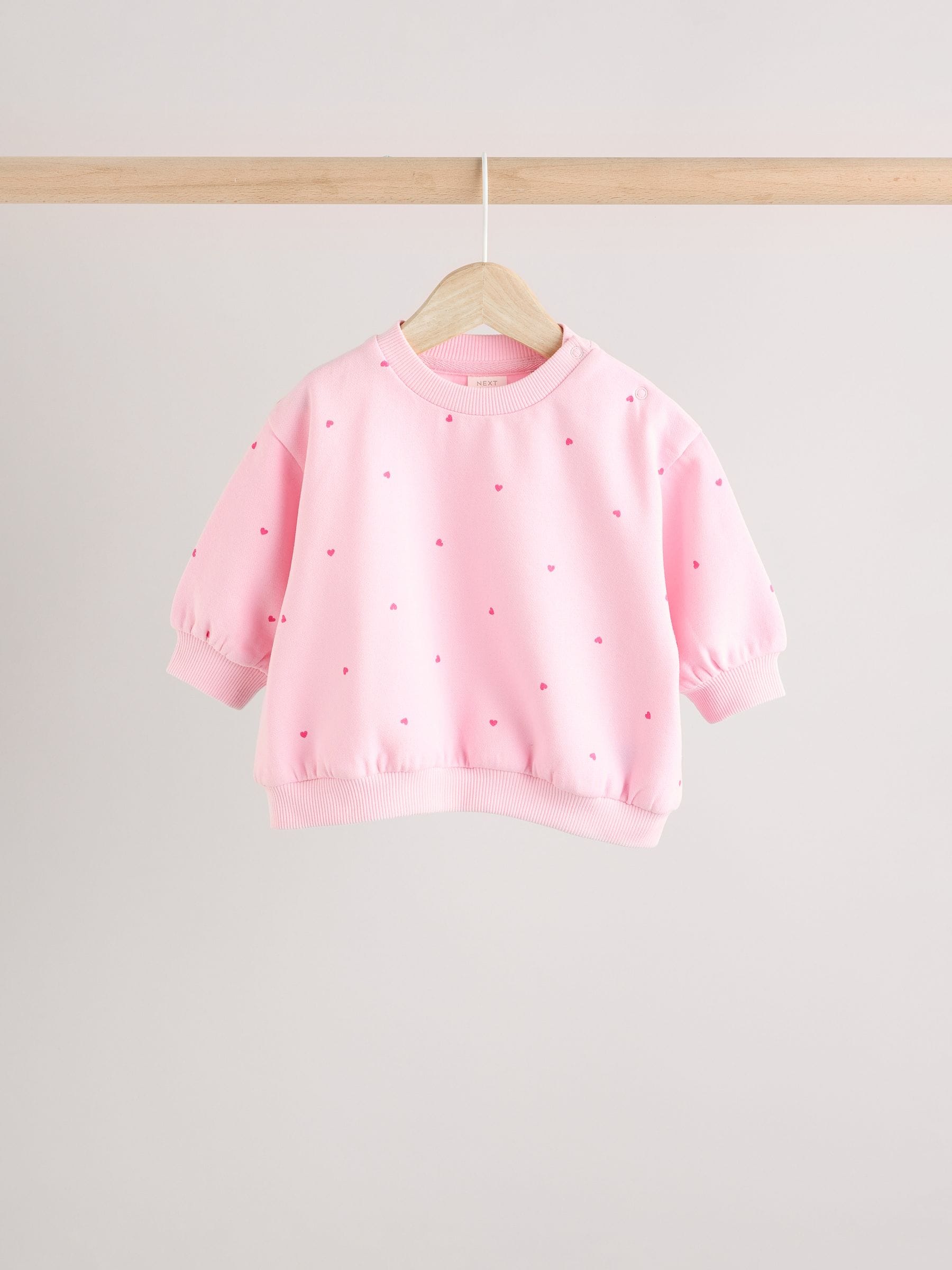 Buy Pink/ Red Heart Print Cosy Baby Sweatshirt And Leggings Buy Pink/ Red Heart Print Cosy Baby Sweatshirt And Leggings
