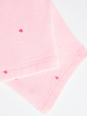 Pink/ Red Heart Print Cosy Baby Sweatshirt And Leggings 2 Piece Set - Image 8 of 11