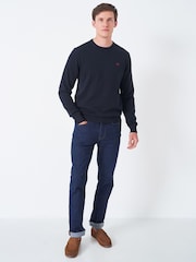 Crew Clothing Blue Crew Neck Jumper - Image 1 of 4