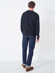Crew Clothing Blue Crew Neck Jumper - Image 2 of 4
