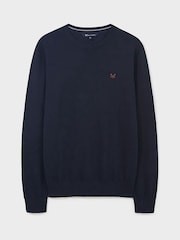 Crew Clothing Blue Crew Neck Jumper - Image 4 of 4