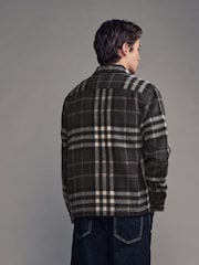 Grey Check Quilted Shacket Overshirt - Image 2 of 12