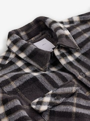Grey Check Quilted Shacket Overshirt - Image 8 of 12