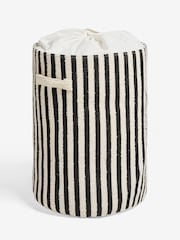 Monochrome Stripe Laundry Bag Basket - Image 4 of 5