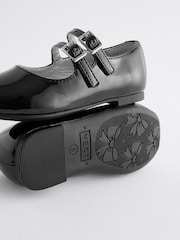 Black Patent Double Strap Shoes - Image 4 of 5