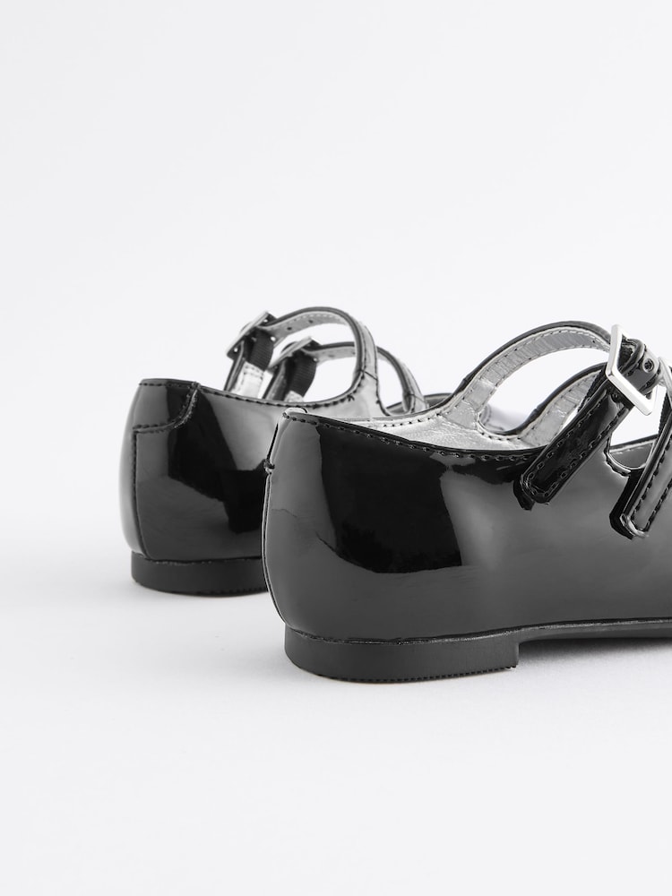 Black Patent Double Strap Shoes - Image 5 of 5
