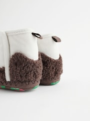 Brown Christmas Pudding Baby Slipper Boots (0-2mths) - Image 3 of 6
