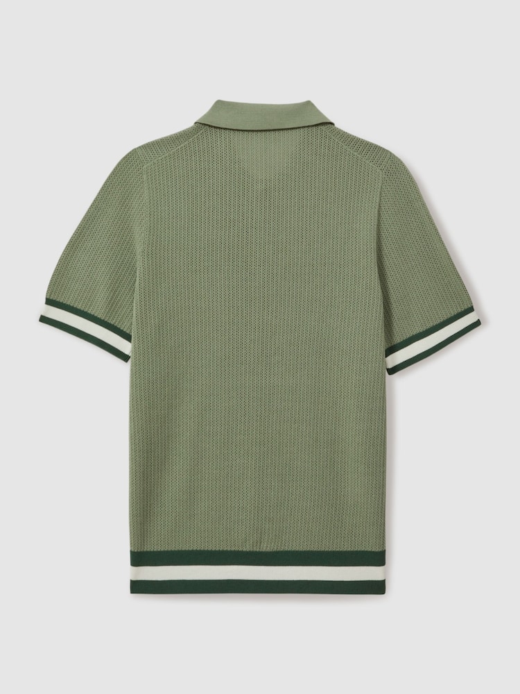 Verzui - Tricou polo tricouri cu nasturi pe jumătate Reiss Quinn Ché - Image 3 of 5