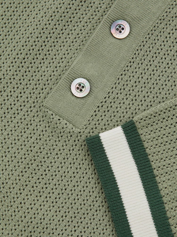 Verzui - Tricou polo tricouri cu nasturi pe jumătate Reiss Quinn Ché - Image 4 of 5