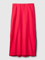 Gap Red Linen Blend Maxi Skirt - Image 4 of 5