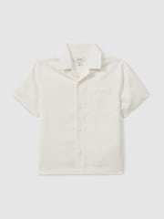 Off White - Reiss Japane Twill Cuban Collar Shirt - Image 2 of 4