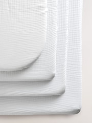 2 Pack White Baby 100% Cotton Muslin Fitted Sheets - Image 4 of 4