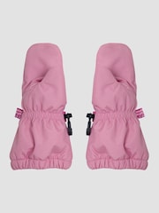 JoJo Maman Bébé Pink Unicorn Waterproof Fleece Lined Mittens - Image 3 of 3