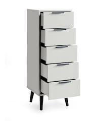 Julian Bowen Grey Alba 5 Drawer Narrow Chest - Image 3 of 4