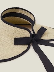 Accessorize Natural Tie-Back Sun Visor - Image 3 of 4
