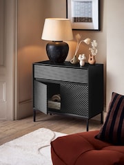 Black Marlow Oak Effect Small Sideboard - Image 2 of 11