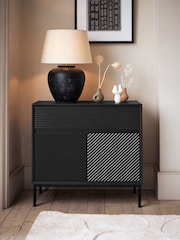 Black Marlow Oak Effect Small Sideboard - Image 3 of 11