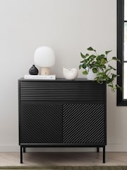 Black Marlow Oak Effect Small Sideboard - Image 4 of 11