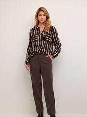 Kaffe Sakura High Waist Zipped Trousers - Image 3 of 6