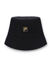 Fila Black HOAX REVERSABLE BUCKET HAT WITH GOLD LOGO - Image 1 of 3