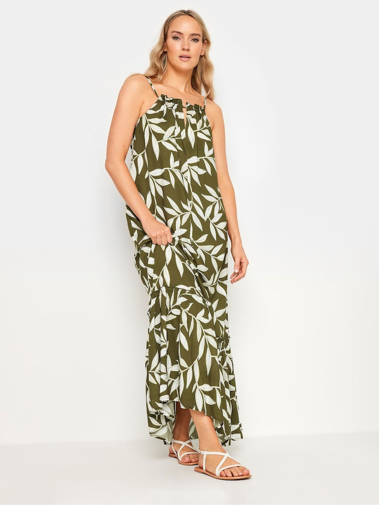 Long Tall Sally Green Leaf Halterneck Dress - Image 2 of 6 Long Tall Sally Green Leaf Halterneck Dress - Image 2 of 6