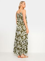 Long Tall Sally Green Leaf Halterneck Dress - Image 3 of 6