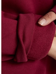 Under Armour Red Oversized Rival Fleece Crew Sweatshirt - Image 3 of 5