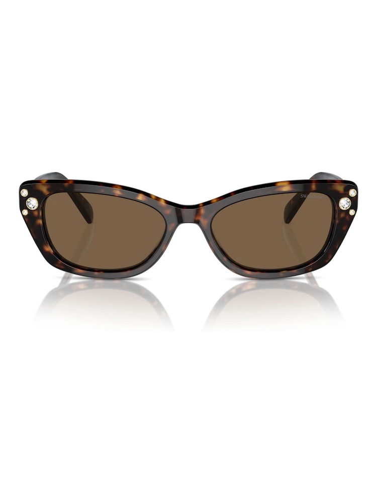 Swarovski Brown Sk6019 Pillow Sunglasses - Image 1 of 5 Swarovski Brown Sk6019 Pillow Sunglasses - Image 1 of 5