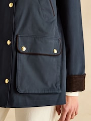 Joules Katherine Navy Blue Waterproof Heritage Coat - Image 10 of 13