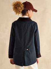 Joules Katherine Navy Blue Waterproof Heritage Coat - Image 4 of 13