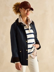 Joules Katherine Navy Blue Waterproof Heritage Coat - Image 6 of 13