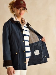 Joules Katherine Navy Blue Waterproof Heritage Coat - Image 7 of 13