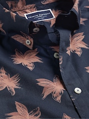 Charles Tyrwhitt Large Classic Fit Non Iron Short Sleeve Floral Print 100% Cotton Shirt - Bild 4 von 5