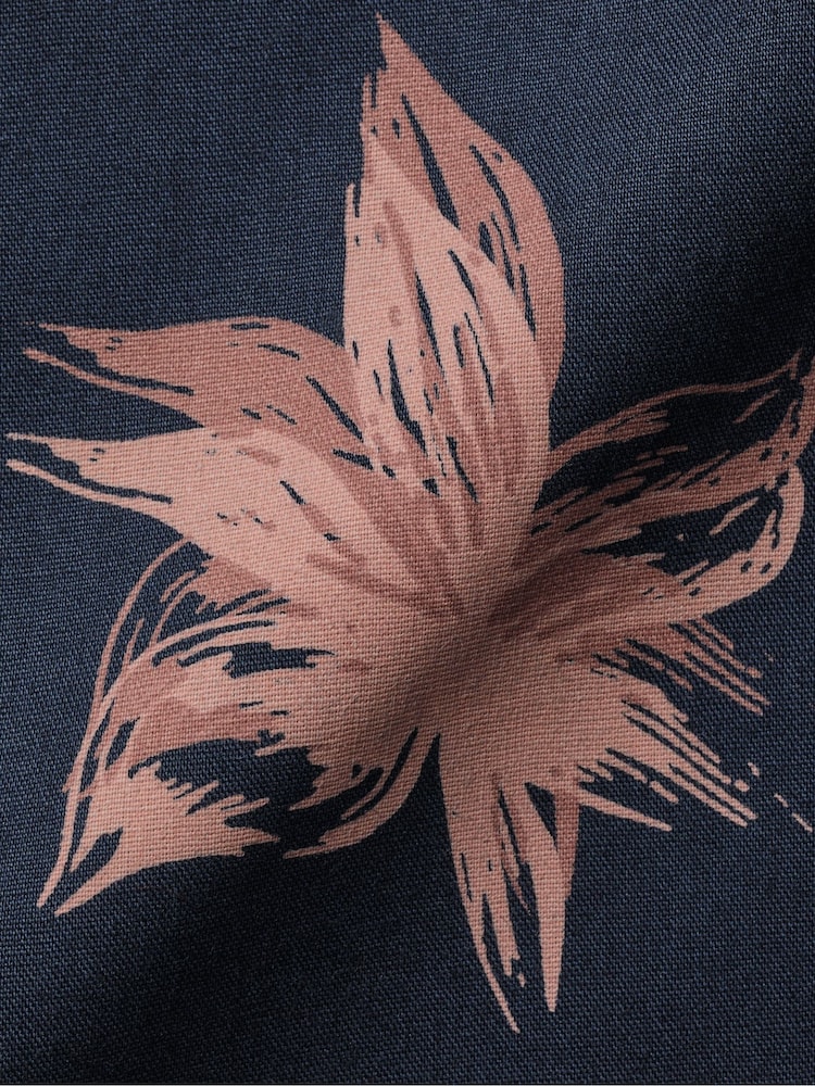 Charles Tyrwhitt Large Classic Fit Non Iron Short Sleeve Floral Print 100% Cotton Shirt - Bild 5 von 5