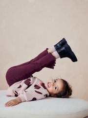Plum Purple Sweatshirt and Flare Leggings Set (3mths-7yrs) - Image 2 of 8