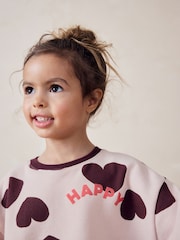 Plum Purple Sweatshirt and Flare Leggings Set (3mths-7yrs) - Image 3 of 8