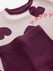 Plum Purple Sweatshirt and Flare Leggings Set (3mths-7yrs) - Image 7 of 8