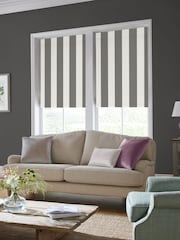 Laura Ashley Steel Grey Lille Stripe Made to Measure Roller Blind - Image 2 of 6