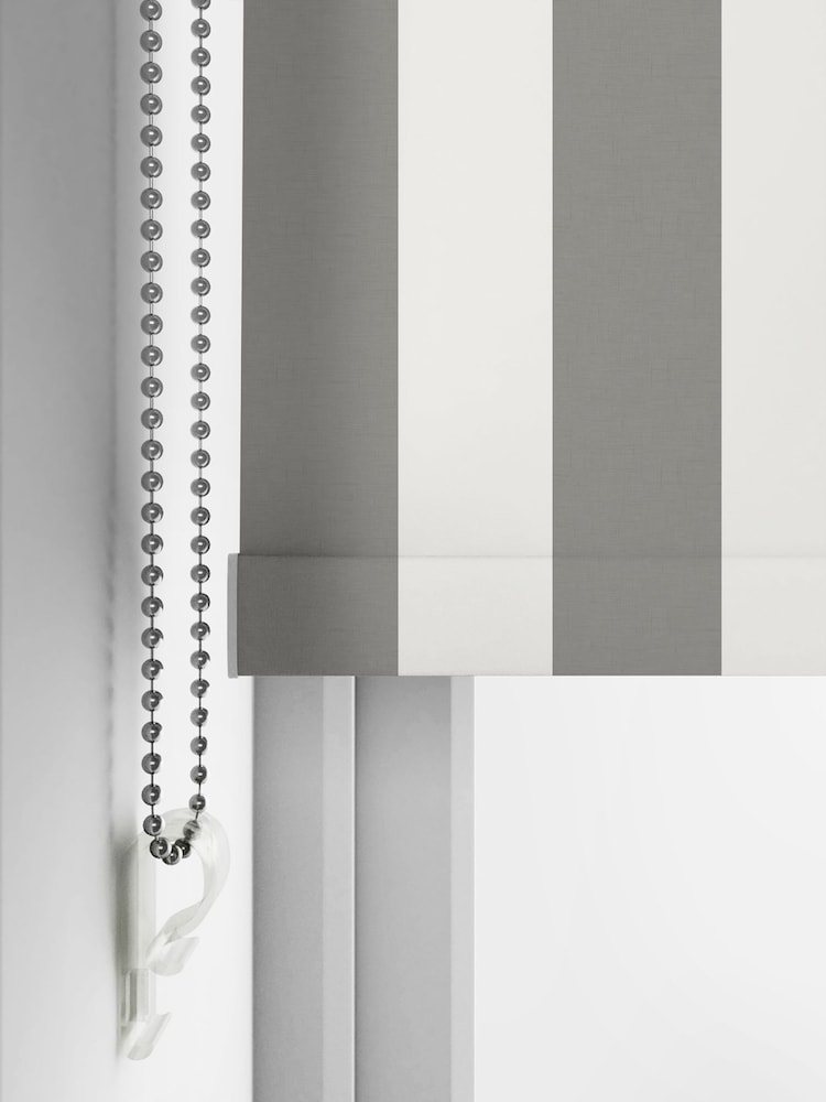 Laura Ashley Steel Grey Lille Stripe Made to Measure Roller Blind - Image 5 of 5