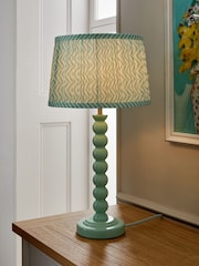 Mint Green Bobbin Table Lamp - Image 2 of 5