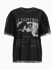 AllSaints Black 100% Cotton Rosekis Tommi T-Shirt - Image 6 of 6