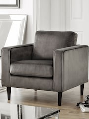 Julian Bowen Grey Hayward Armchair - Image 1 of 3
