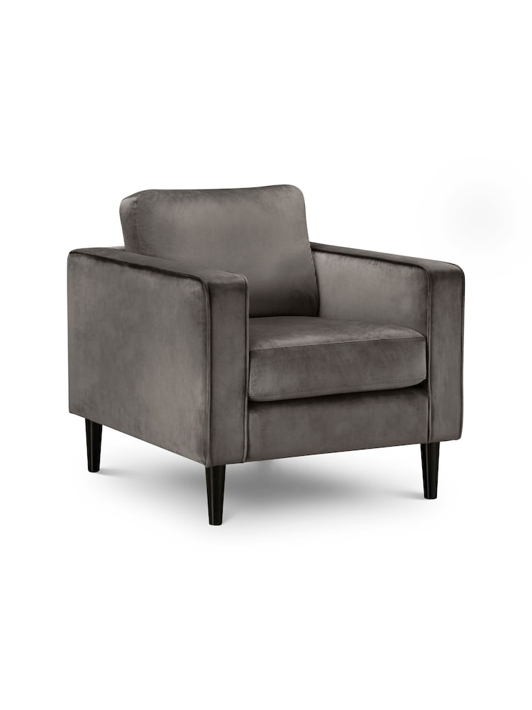 Julian Bowen Grey Hayward Armchair - Image 2 of 3