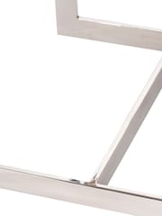 Pacific Mirrored Mango Wood and Silver Metal Side Table - Image 6 of 6