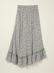FatFace Lissy Black Inlay Floral Maxi Skirt - Image 6 of 6