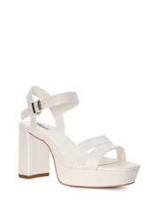 Dune London Cream Made With Love Bridal Platform Sandals - Image 3 of 6