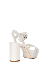 Dune London Cream Made With Love Bridal Platform Sandals - Image 4 of 6